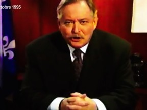 Jacques Parizeau's recorded speech, to be broadcast in the event of a Yes victory, was broadcast in part on New Year's Eve