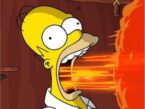S-22    Homer Simpson's personal odyssey of redemption has some fiery consequences.images for The Simposons movie, opening July 27, courtesy of 20th Century-Fox
/ The Simpsons Movie is screening at bargain prices at Dollar Cinema and (in French) Cinéma St. Léonard.