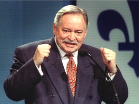 Jacques Parizeau comes out fighting in his speech to OUI supporters at Palais des Congres on referendum night, Oct. 30, 1995. "I’ll never forget how I felt on Oct. 30, 1995 while the votes in the second referendum on sovereignty were being counted. Things were looking bad for those of us who wished to see Canada prosper as one country with three nations, French, English and Indigenous," Lise Ravary writes.