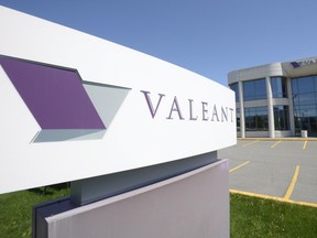 File photo of the Valeant head office in Montreal.