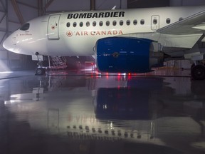 A Bombardier jet in Montreal in February 2016. Bombardier has a deal to sell Air Canada 45 CSeries jets, with an option to buy up to 30 more.