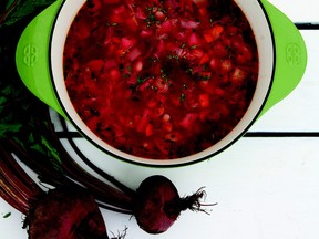 A meal-in-one, this borscht with mixed vegetables can be vegetarian if you use meatless broth. Serve with crusty bread.
