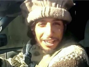 This undated image taken from a Militant Website on Monday, Nov.16, 2015, shows Belgian Abdelhamid Abaaoud. Abaaoud the Belgian jihadi suspected of masterminding deadly attacks in Paris was killed in a police raid on a suburban apartment building, the city prosecutor's office announced Thursday Nov. 1, 2015.
