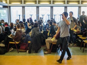 Almost 900 students turned out for the Students' Society of McGill University debate and vote on Monday afternoon, requiring at least four overflow rooms.