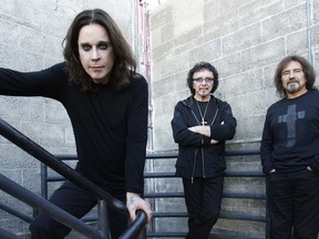 Black Sabbath's Ozzy Osbourne, left, Tony Iommi and Geezer Butler in 2013. Media photographers were not allowed at Tuesday's Bell Centre show.