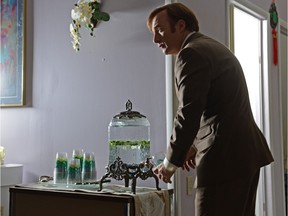 Bob Odenkirk as huckster lawyer Jimmy McGill in the first episode, Season 2 of Better Call Saul.