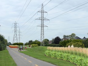 Illustration of proposed landscaping of the right-of-way at the St-Jean Substation in Dollard-des-Ormeaux.