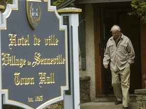 Resident leave Senneville Town Hall. (Montreal Gazette file photo)