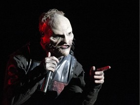 Corey Taylor led Slipknot at the 2015 edition of Heavy Montréal in Parc Jean-Drapeau.