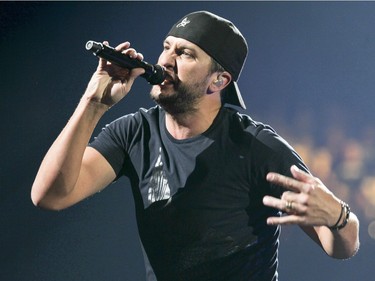 Luke Bryan in concert at the Bell Centre in Montreal Thursday February 25, 2016.