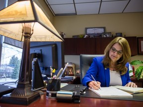 Suzanne Roy of the Quebec Municipalities Union and mayor of Ste-Julie, at her office in Ste-Julie, east of Montreal on Thursday, February 25, 2016.