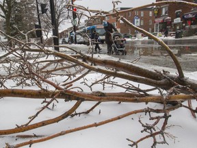 Watch your step: Montreal is coated with ice after a night of freezing rain.