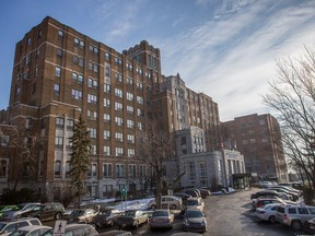 A general view of the main emergency entrance at St. Mary's Hospital seen from Lacombe avenue in Montreal on Monday, January 25, 2016.