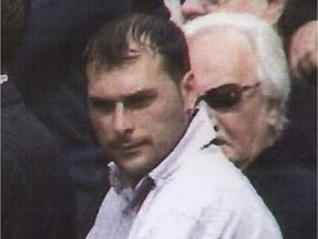 Girolamo Del Balso in a police surveillance image from the funeral of Mafia figure Domenico Macri in 2006.