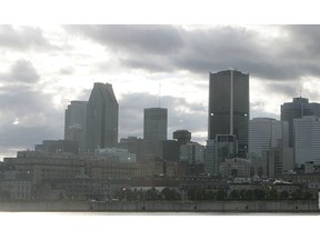 Montreal Skyline during a cloudy/sunny afternoon.