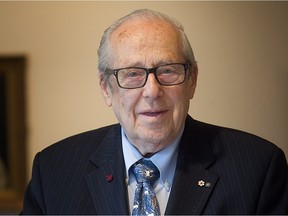 Former commissioner of official languages Victor Goldbloom, pictured in 2013, was still fully engaged in public life at the age of 92. Goldbloom died Monday, Feb. 15.