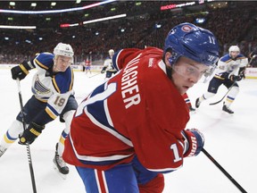 Canadiens Brendan Gallagher, who has missed 12 games with a lower-body injury, will line up with Max Pacioretty and Alex Galchenyuk on the top line on Saturday, April 2, 2016, against the Florida Panthers.