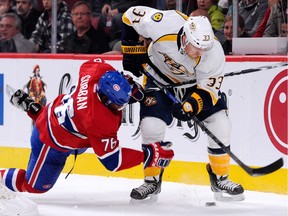 The Montreal Canadiens host the Nashville Predators at the Bell Centre in Montreal, Monday Feb. 22, 2016.