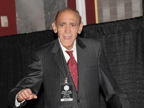 In an Oct. 24, 2008 file photo, actor Abe Vigoda attends the Friars Club Roast of Today Show host Matt Lauer in New York. (Evan Agostini/The Associated Press)