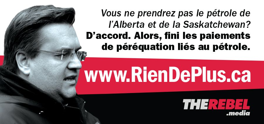 A website that supports the Energy East pipeline is using a billboard with this message to target Montreal Mayor Denis Coderre.