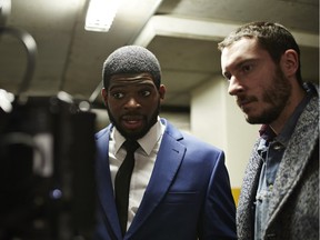 Lights, camera, action, PK Subban with Jet Films director Jimmi Francoeur on RW&CO. 2016 Spring campaign short film. (CNW Group/RW&CO.)