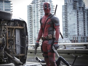 Ryan Reynolds in a scene from the film, Deadpool.