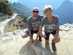 Sean Broady and Libby Broady at the top of the Inca Trail to Machu Picchu, Peru. Both are realtors with the Royal LePage Elite office in Beaconsfield: They did the trip to raise money for the Royal LePage Shelter Foundation.