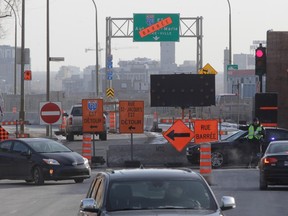 The St-Jacques St. entrance to Highway 720, the Ville-Marie Expressway, closed more than a year ago.