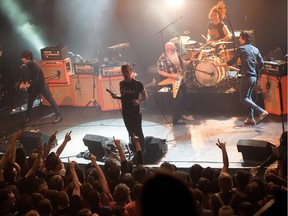 American rock group Eagles of Death Metal on stage at the Bataclan concert hall in Paris a few moments before the attack.