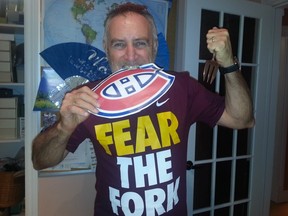 Boston Bruins fan Tim Mell placed the Curse of the Fork on the Canadiens after Toe Blake's funeral on May 20, 1995. The Canadiens haven't reached a Stanley Cup final since.
Photo: courtesy of Tim Mell