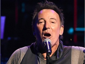 LOS ANGELES, CA - MARCH 15:  Bruce Springsteen, with singer Patti Scialfa and the E Street Band perform at the Los Angeles Sports Arena on March 15, 2016 in Los Angeles, California.