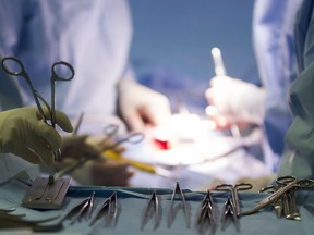 Kidney transplant surgery at the Rosemont-Maisonneuve Hospital in Montreal on Monday, August 6, 2012.