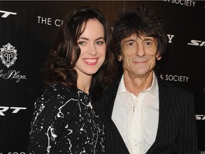 Ronnie Wood and Sally Humphreys, pictured in  2012, promise not to get creative on their kids' birth certificates.