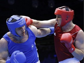 Heavyweight Simon Kean, left, will take on Brazil's Marcelo Luiz Nascimento on Saturday at the Olympia.