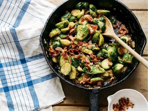 Brussels sprouts go especially well with maple syrup and bacon, Ken Haedrich writes in his Maple Syrup Cookbook.