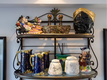 Decorations, including an 1800s Russian papier-mâché candle holder, top centre. (Dario Ayala / Montreal Gazette)