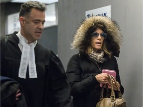 Social worker Alissa Kerner with her lawyer at the Montreal courthouse on Friday, February 26, 2016.