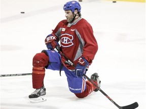 Canadiens' Mike Brown, taking a breather during practice at the team's training facility in Brossard on March 9, 2016, is not your typical NHL tough guy who learned his trade by dropping the gloves in the junior ranks.