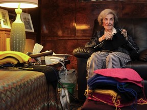 Knitting is a way "to do something for the community — even from home," Liselotte Ivry says.