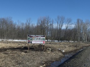 The site of planned commercial spaces on Daoust Road. in Vaudreuil at the border with St-Lazare on Sunday, March 13, 2016.   (Peter McCabe / MONTREAL GAZETTE)