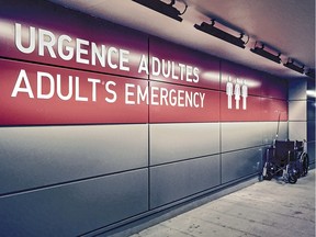 The entrance to the emergency room at the Royal Victoria Hospital in Montreal on Monday March 14, 2016.