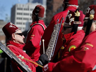 The Karank Shriners band performs during the annual St. Patrick's Parade in Montreal on Sunday, March 20, 2016.