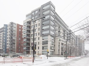 Le Triangle residential housing complex in Cote-des-Neiges. The project is home to 3,500 condo units, one of the largest residential developments in Montreal.These completed units were photographed on the corner of Buchan St. and Mountain Sights Ave. on Thursday, March 24, 2016.