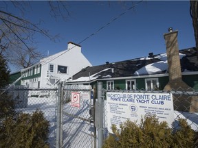 The Pointe-Claire Yacht Club on Cartier Ave. in Pointe-Claire on Sunday, March 6, 2016. (Peter McCabe / MONTREAL GAZETTE)