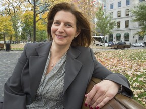 Angela Mancini, chairperson of the English Montreal School Board, in Montreal, on Friday, Oct. 17, 2014.