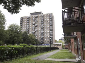 Part of the Jeanne Mance social housing complex: According to 18 groups supporting a new housing campaign, funding programs currently available to support the implementation of social housing projects are insufficient to support the demand in Montreal.