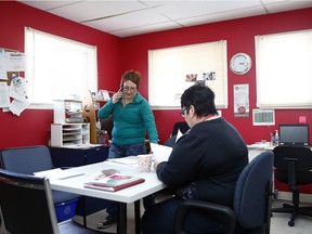 Emmanuelle Lapointe and Maureen Guthrie work at SABSA clinic in Quebec City. Without funding, it will close May 1.