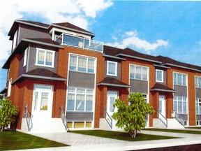 A sketch of the townhouse complex proposed for Beaurepaire Drive.