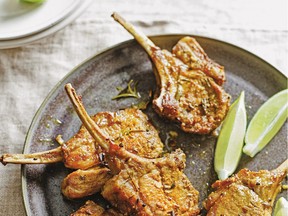 Spices and lime juice liven up grilled or broiled lamb chops in this Indian-styled recipe.