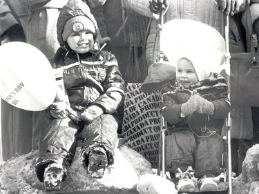 Jamie and Jennifer Sclater seen here at the 1979 St. Patrick's Day oarade in Montreal.